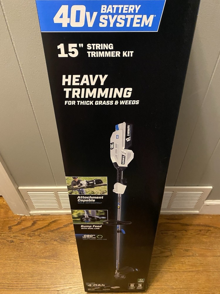 NEW HART 40v 40Volt Cordless Attachment Capable 15" String Trimmer - TOOL ONLY