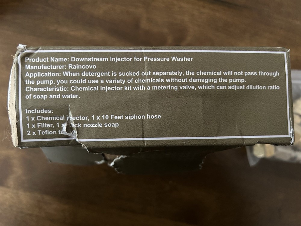 Downstream Injector for Pressure Washer New