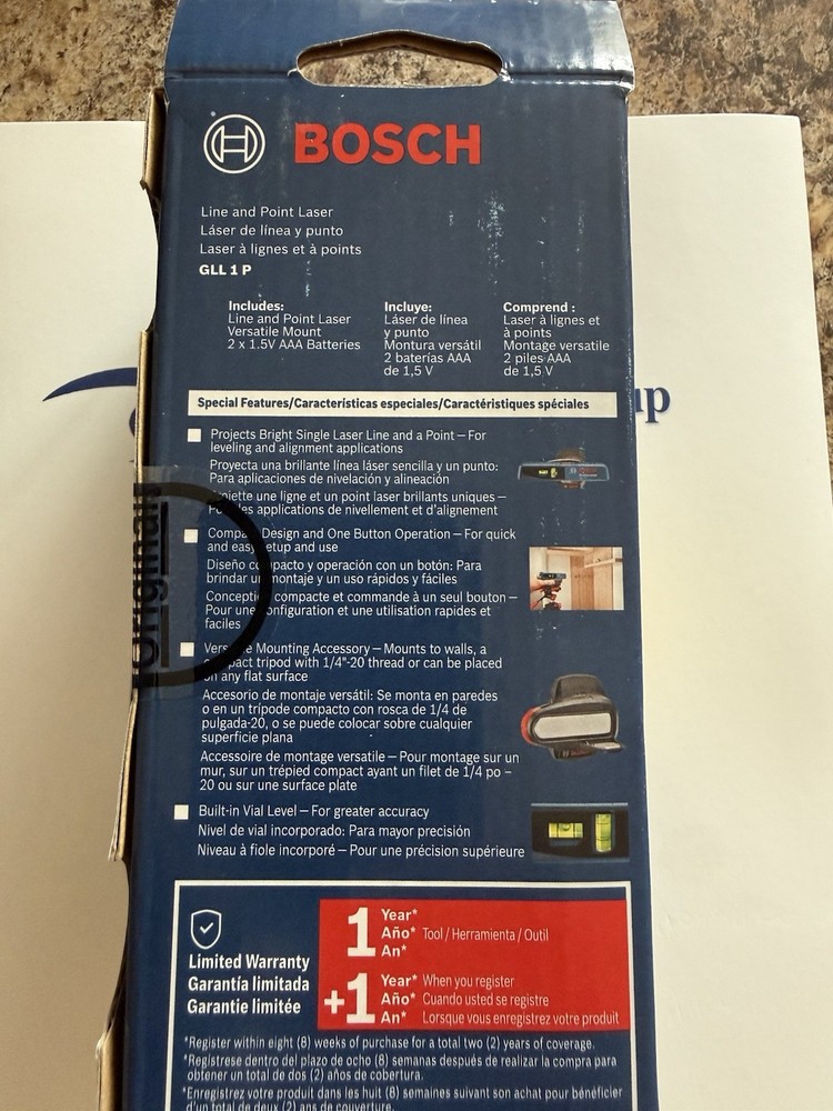 Bosch GLL 1 P Combination Point and Line Laser Level