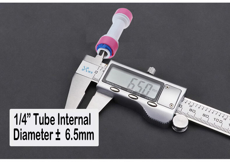 Auto Shut Off Valve 1/4" 1/4" Straight Check Valve &Flow Restrictor