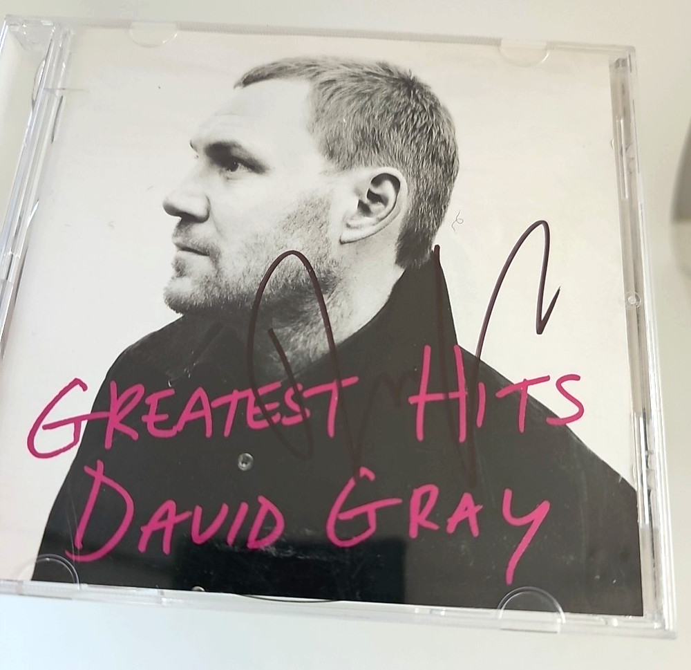 DAVID GRAY Autographed Signed CD Booklet Greatest Hits CD 2007
