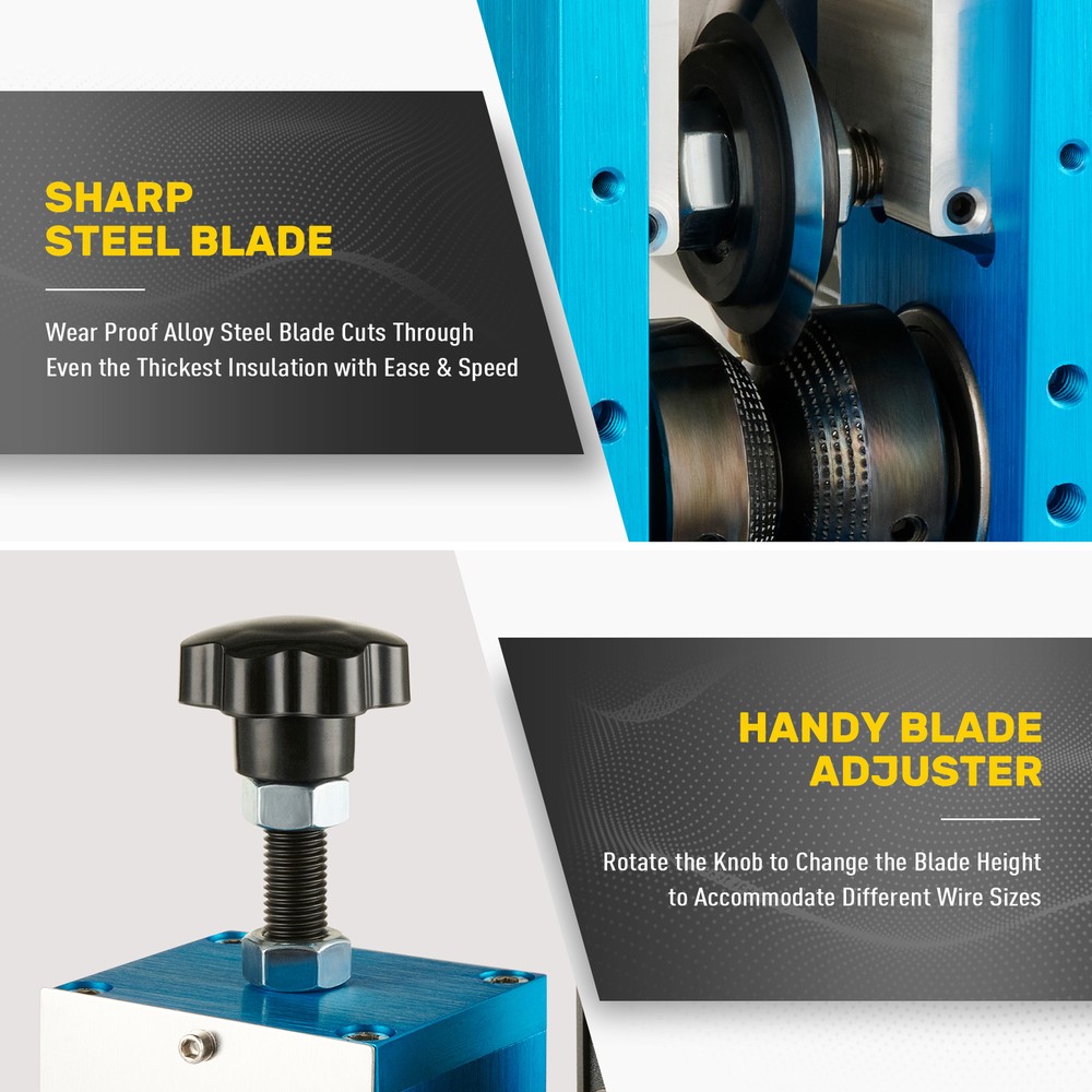 CREWORKS Wire Stripping Machine Copper Cable Peeling Stripper Metal Recycle Tool