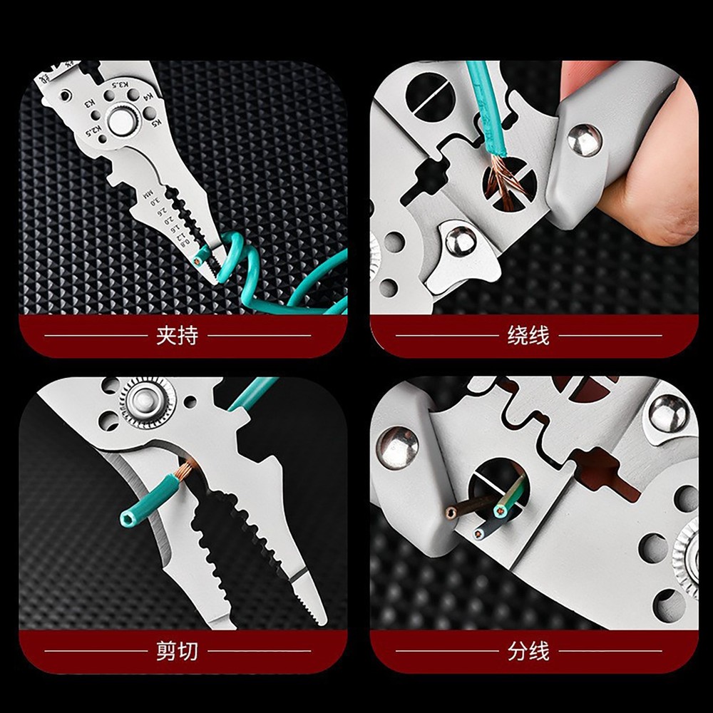 Wire stripping pliers
