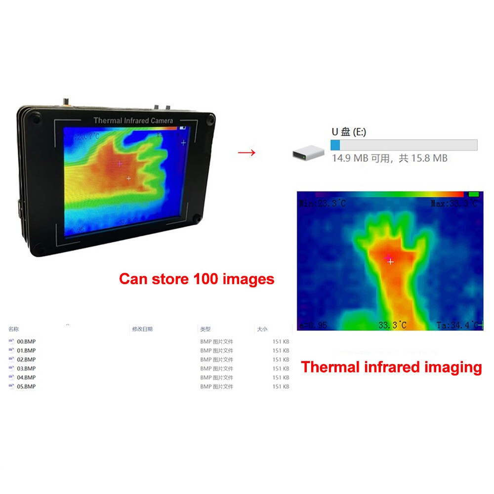 3.2" Digital Camera Infrared Thermal Imager Handheld Temperature Sensor NEW
