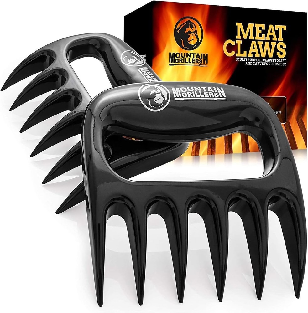 Mountain Grillers Meat Claws - Pulled Pork Shredder Tools for BBQ - Black
