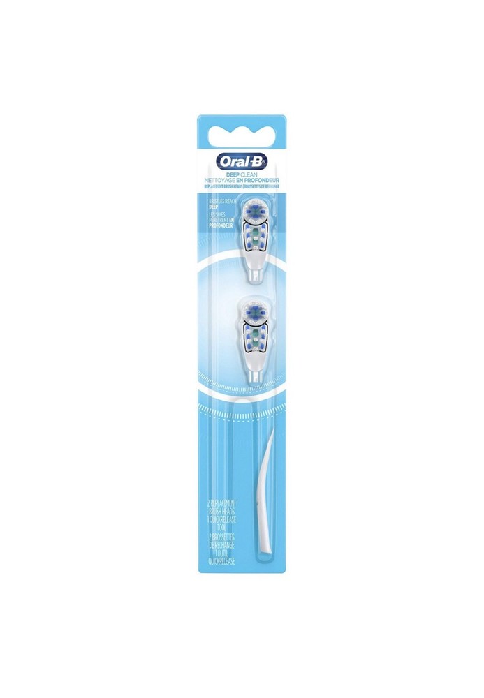 Oral-B Deep Clean Battery Powered Toothbrush Replacement Brush Heads, 2 pack
