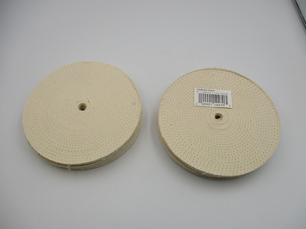 6" x 20 Ply x 1/2" Hole Buffing Wheels *