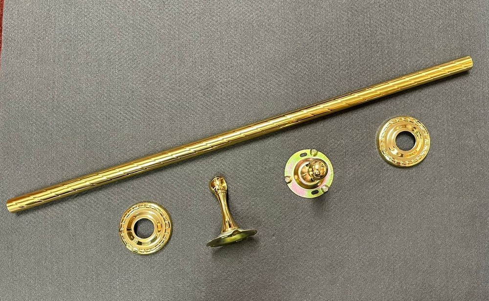 24" Solid Brass Towel Bar Polished Brass