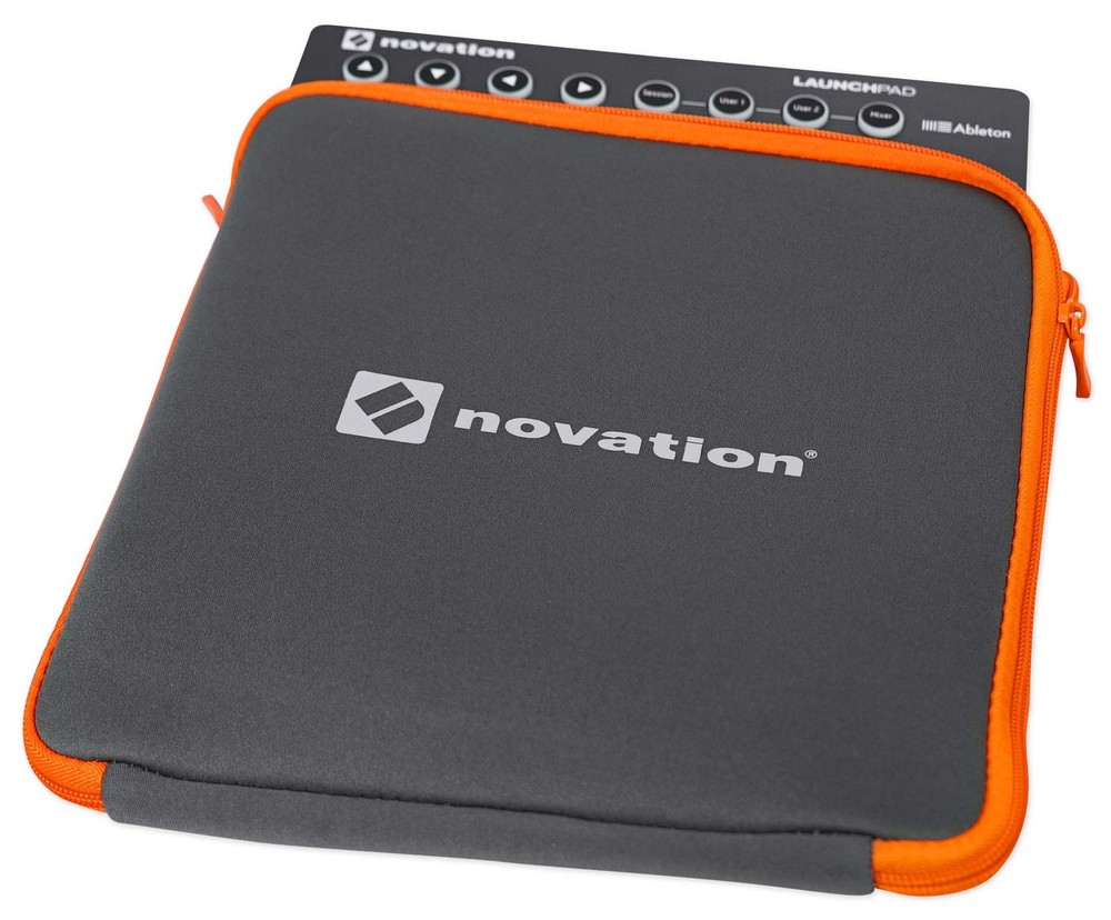 Compact Grey Orange Zip Case for Novation Launchpad S Launch Control XL