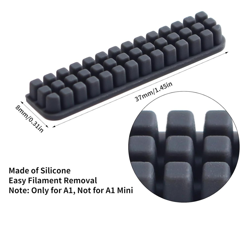 3D Printer Accessories A1 Nozzle Brush Replacement Kit(3Pcs): Hotbed Mounted Sil