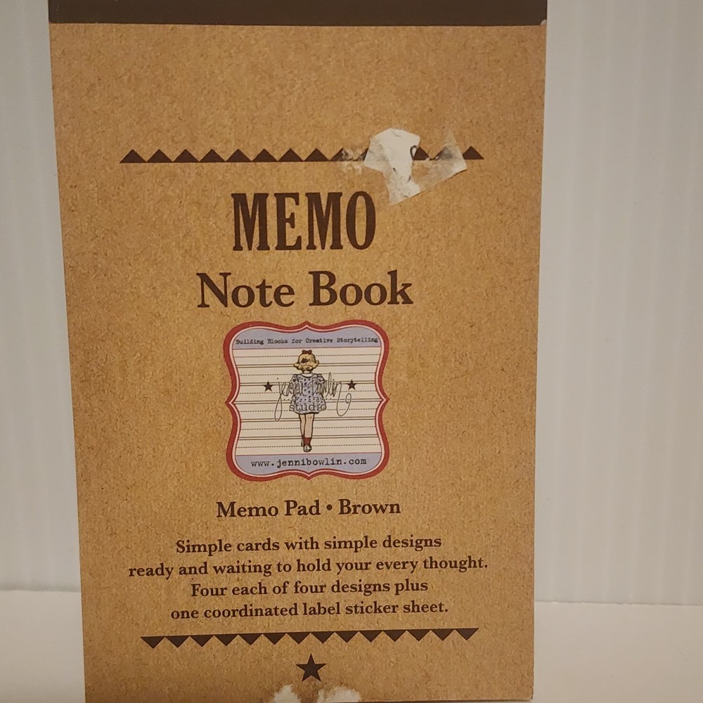 Jenni Bowlin Scrapbooking Memo Note Book Pad & Flag Tags