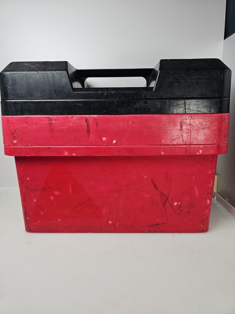 Snap-on Red Plastic Portable Multi Layer Tool Box Storage Chest Case KRW200