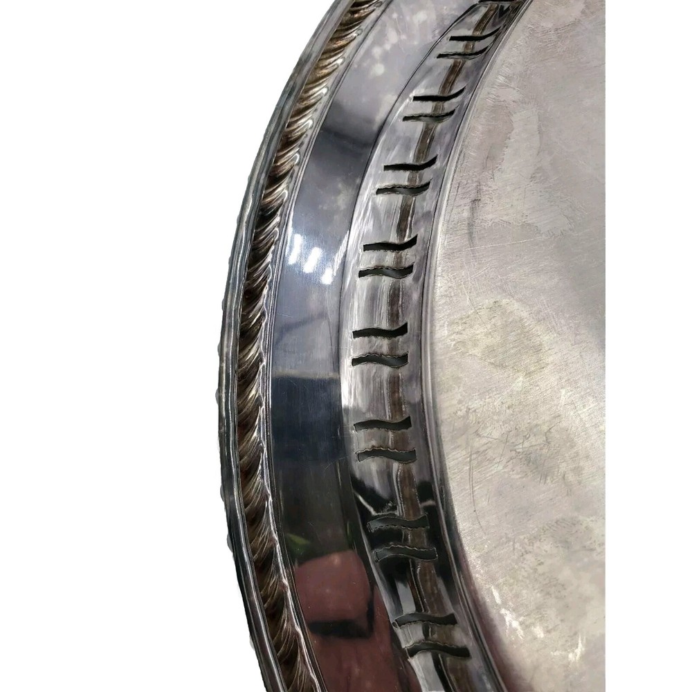 Wm A Rogers Ornate Silverplate 12" Tray