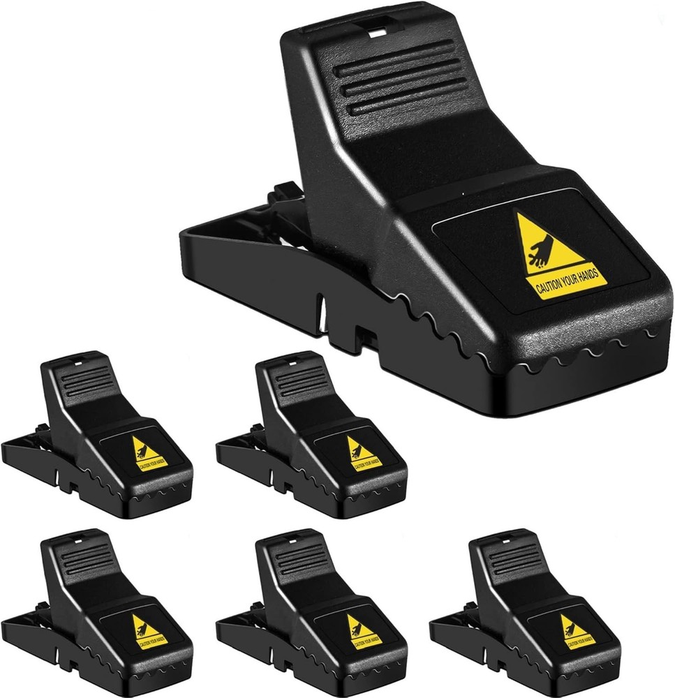 Safe No-Touch Mouse Traps - Quick & Effective Indoor Pest Control - 6 Pack