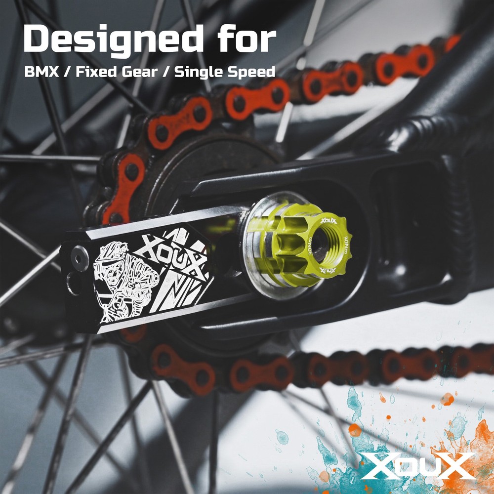XOUX AX-C BMX Axle Nuts 10MM, Green