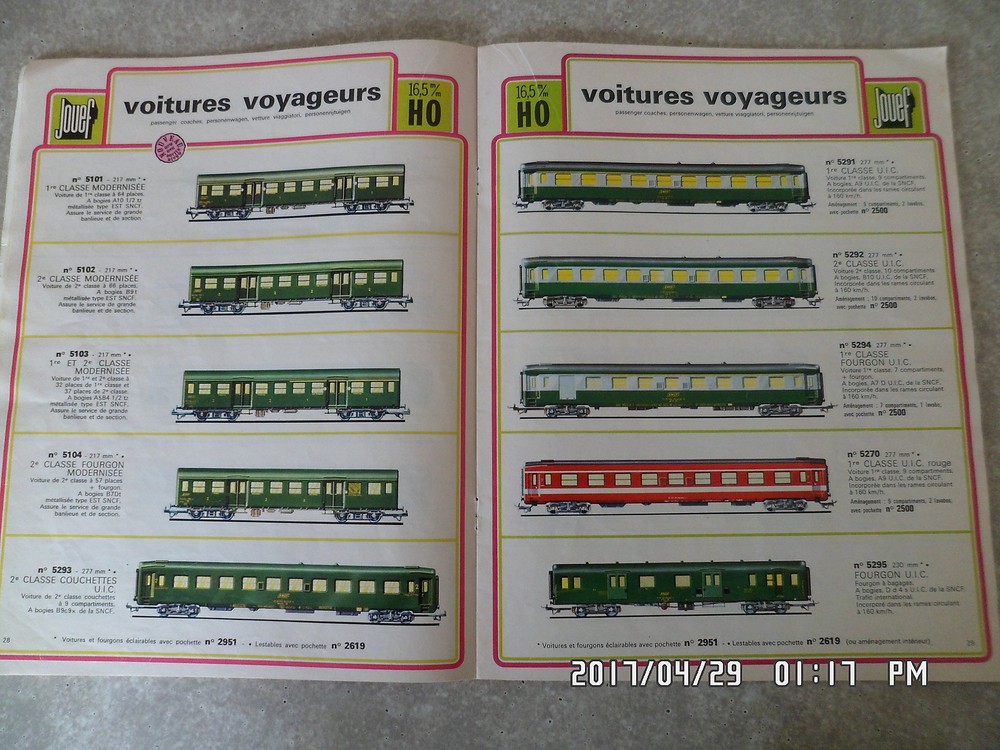 JOUEF 1974 K11 CATALOGUE