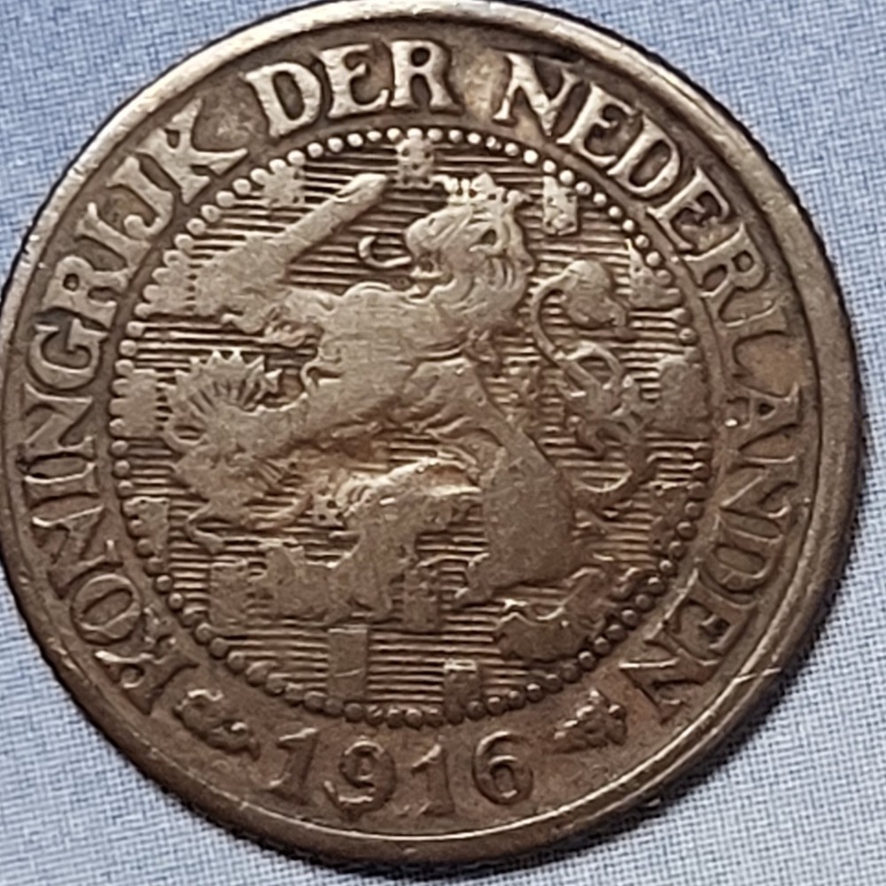1916 Netherlands Cent Free Shipping