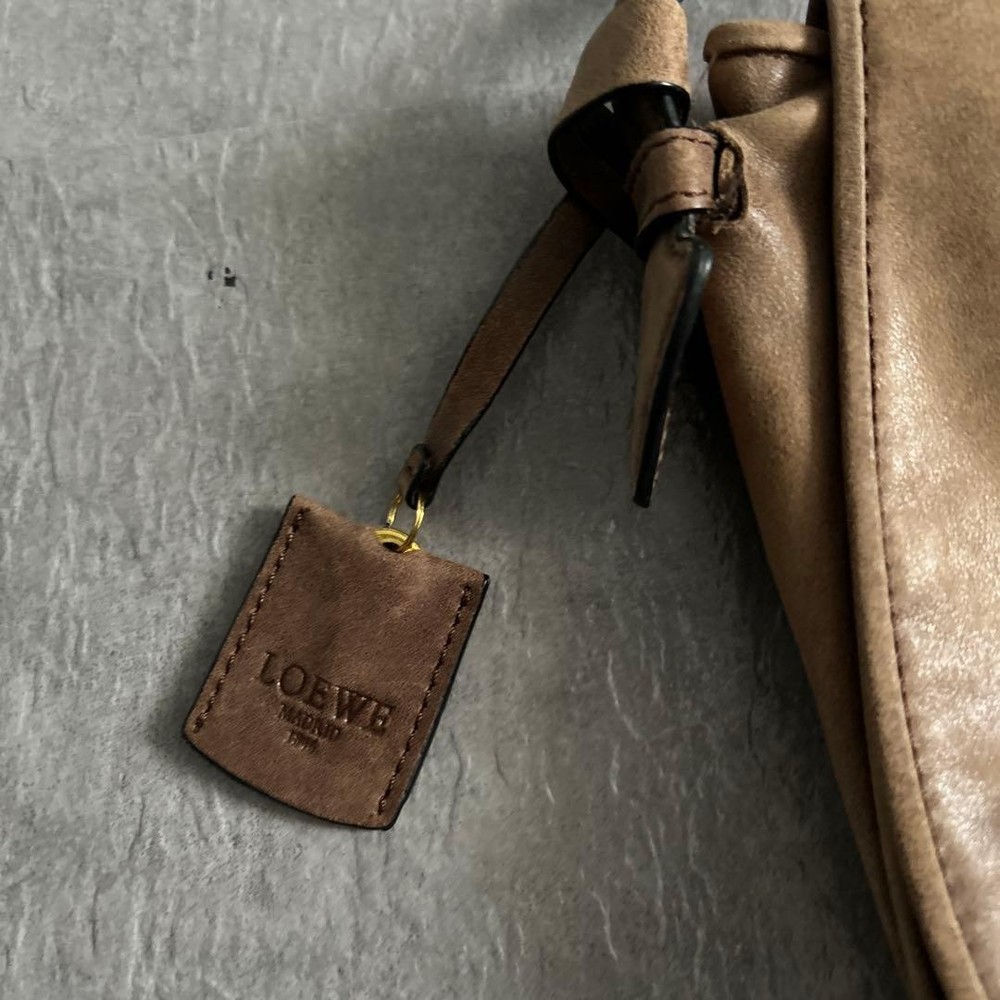 Loewe Shoulder Bag Leather Brown Authentic G12213143