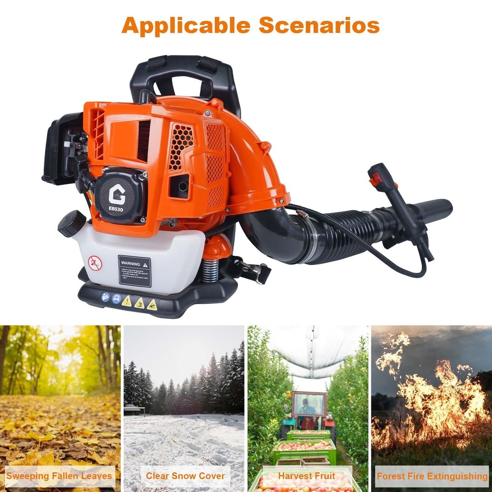 ⭐Backpack Gas Leaf Blower 52CC Backpack Gas Leaf Blower 2.2HP 780 CFM,270 MPH
