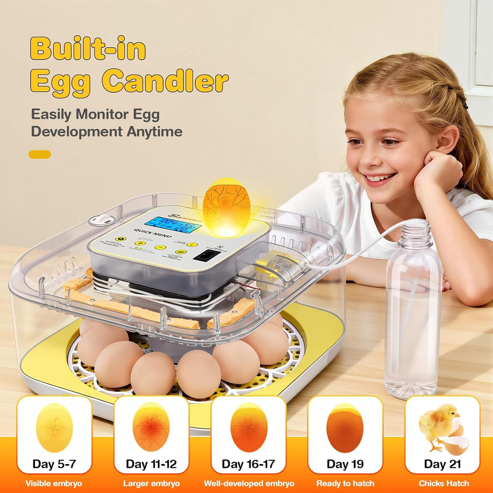 12 Egg Incubators for Hatching Egg with Auto Egg Turning and Auto Humidification