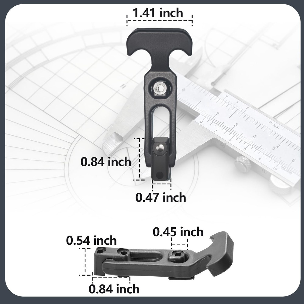 2 Pack Cooler Latch Replacements, Flexible Rubber Draw Latches for Black