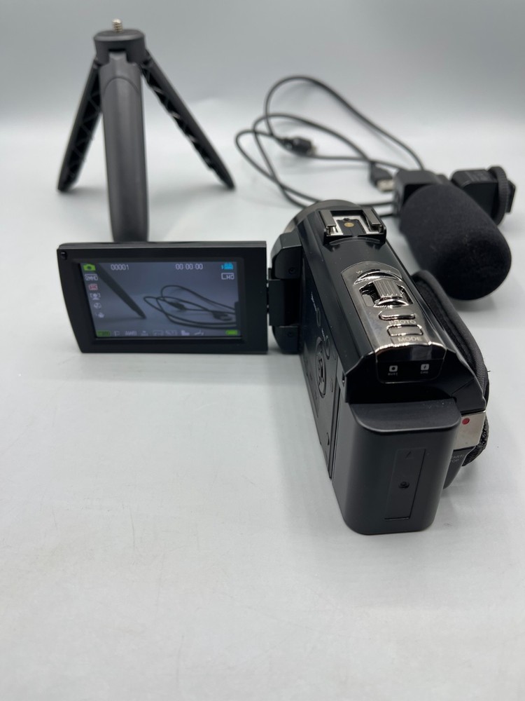 Full HD Digital Recording Camera, Detachable Microphone, Vlogging Camera
