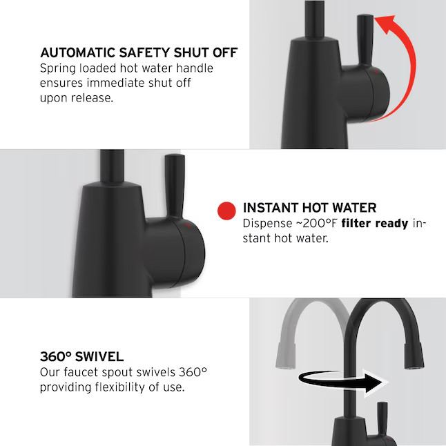 NEW SALE! nSinkErator Matte Black Deck-mount Instant hot Water Dispenser