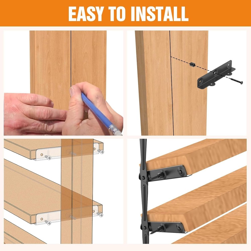 Louver Hardware Kit - Deck Sunblind System Brackets for Adjustable Outdoor Sh...