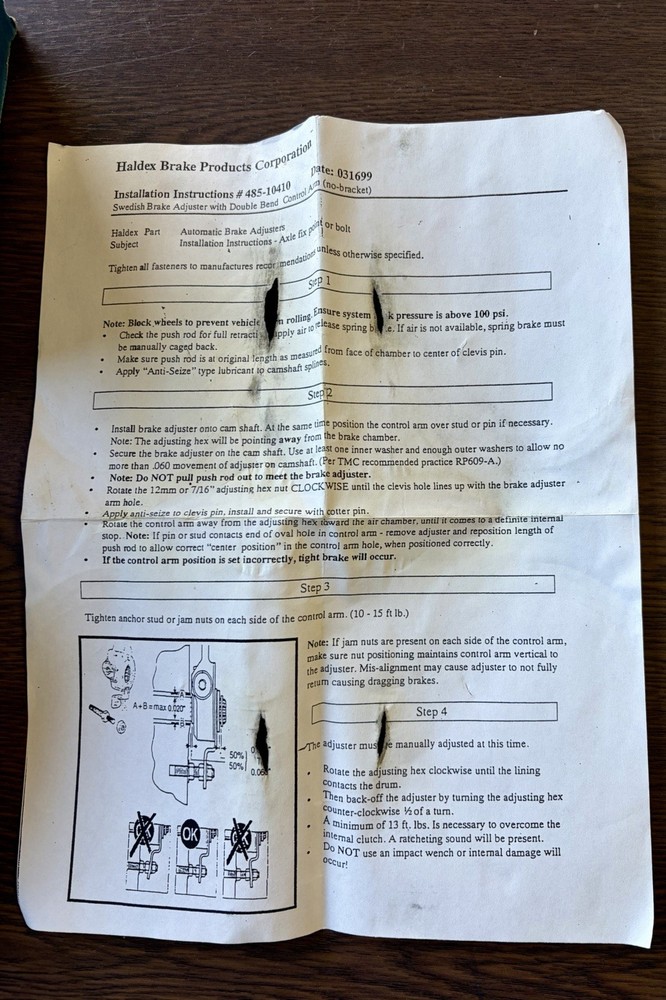 Haldex automatic brake adjuster Kit 485-10410