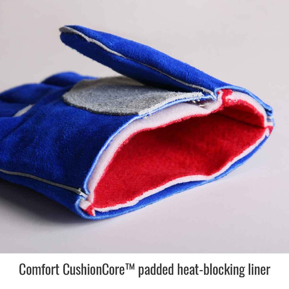 Black Stallion 320 CushionCore Split Cowhide Stick Welding Gloves Small