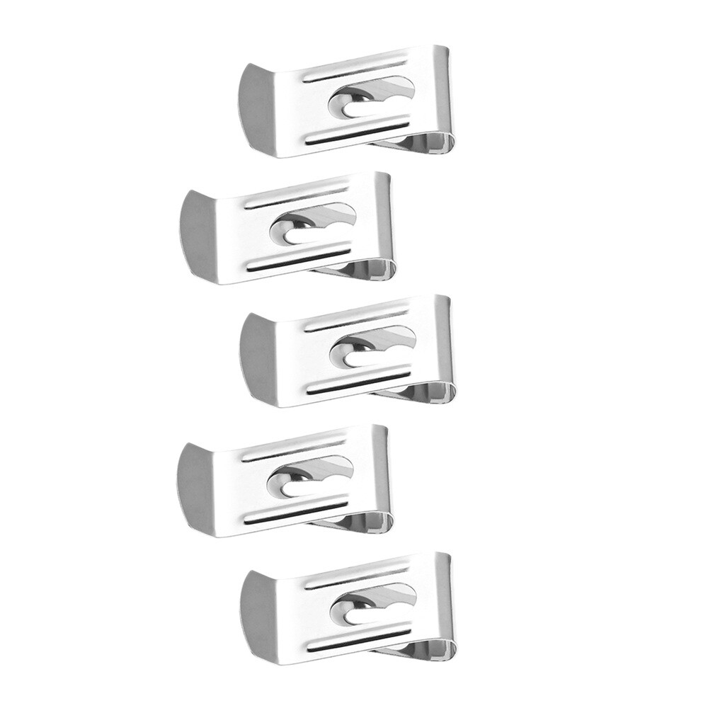 5Pcs 34*18mm Silver Holster Sheath Belt Clip Clasp Spring Buckle Hook Practical