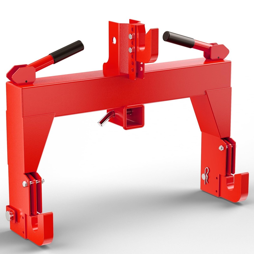 Quick Hitch for Cat 1 & 2 Tractors，3000LB 3 Point Hitch Attachment w/2 Receivers