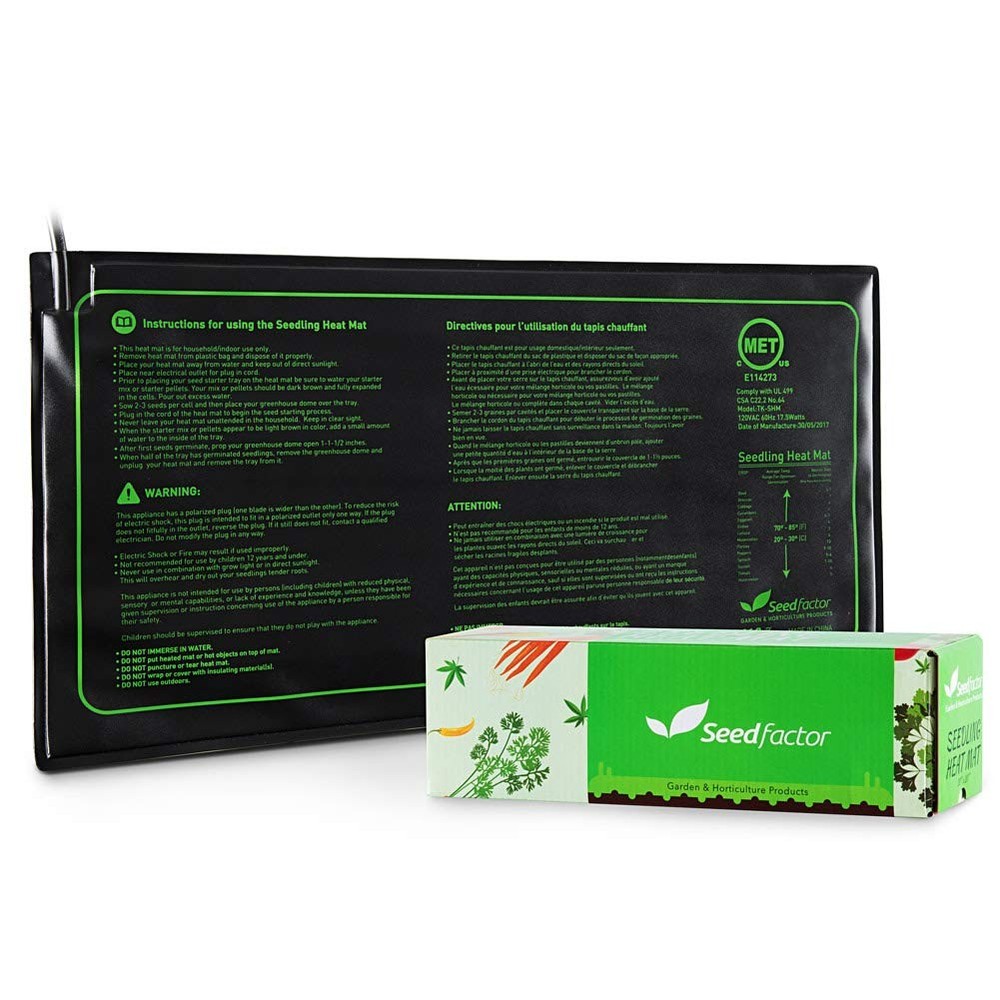 MET Certified Seedling Heat Mat, Seedfactor Waterproof Durable Germination St...