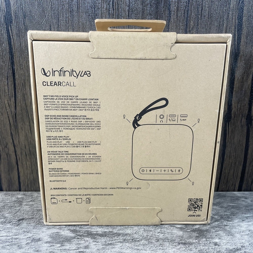 Bluetooth Speakerphone Infinity Clear Call - Black