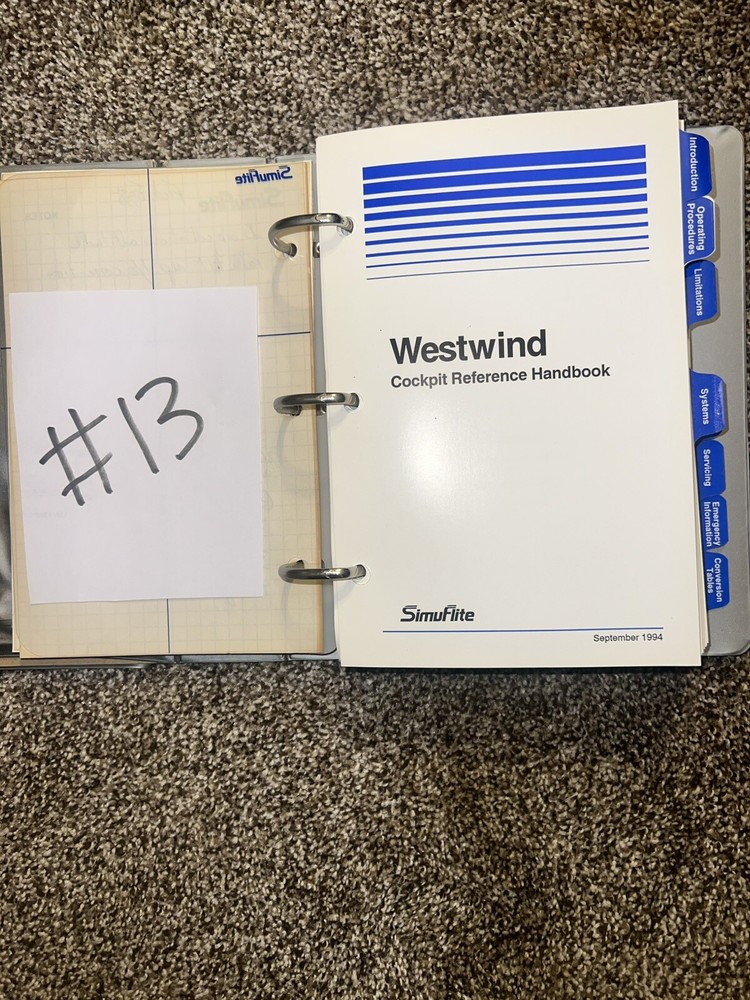Simuflite Westwind Cockpit Reference Handbook