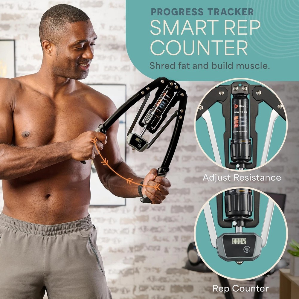 Hydraulic Power Chest Expander and Arm Twister Trainer Exerciser - Adjustable...