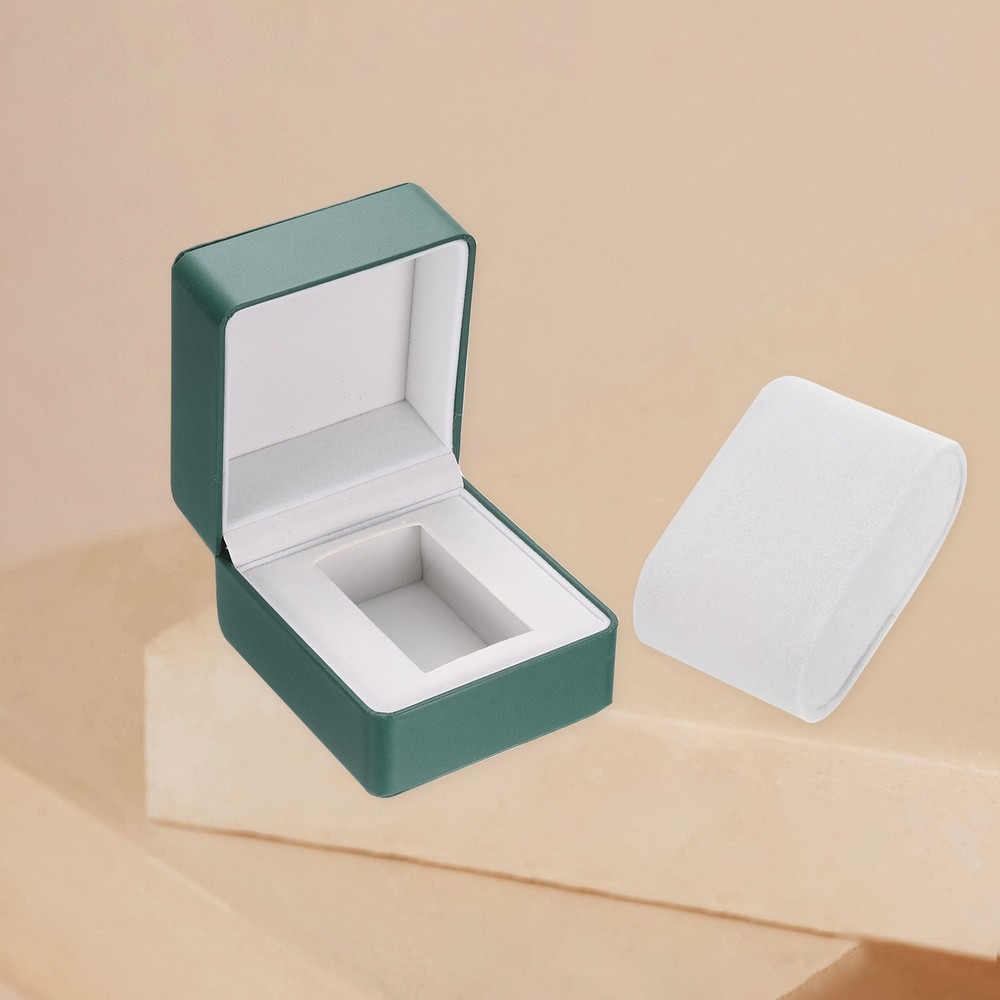Single Watch Case, PU Leather Watch Storage Box, Green,