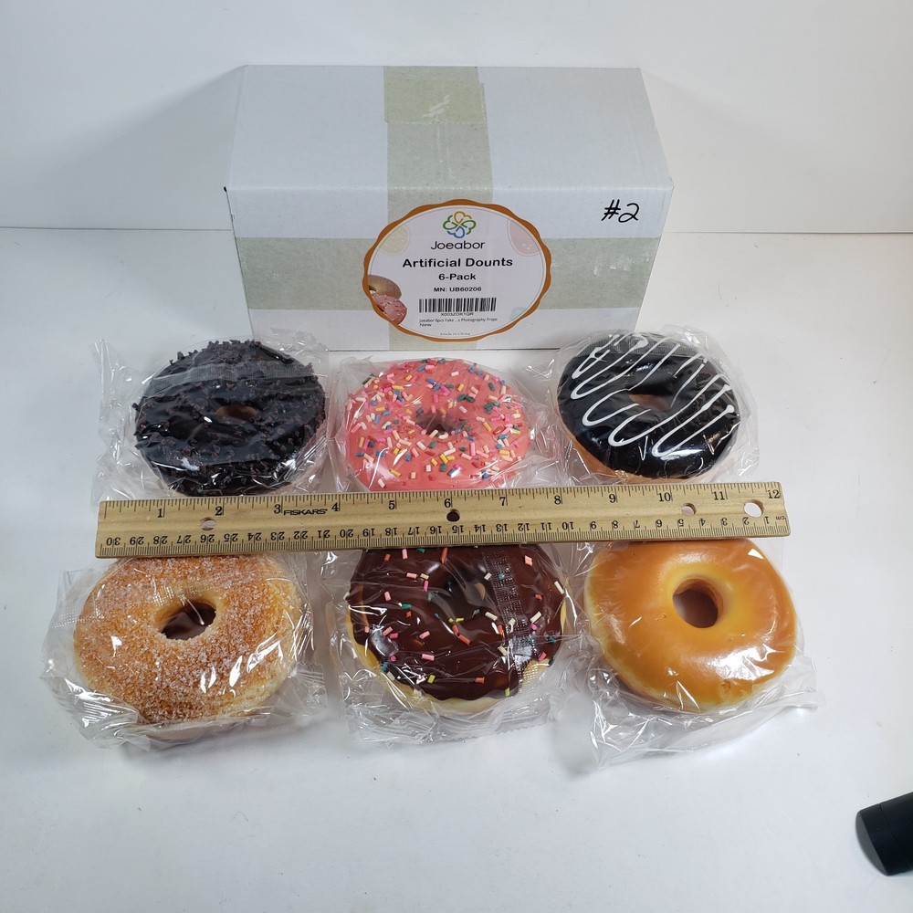 Joeabor Fake Donut 6 Pack Artificial Doughnut for 3.7" Squishy