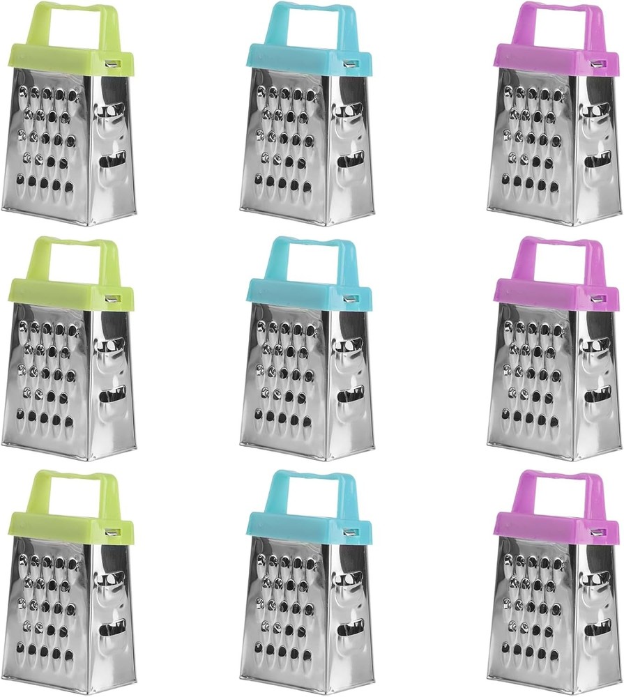 9-Pack Mini Cheese Graters & Vegetable Slicers Stainless Steel Kitchen Tools