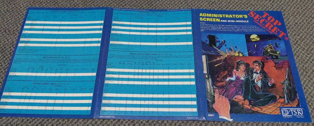 Top Secret Administrators / GM Screen w/ Mini Module - TSR 6601