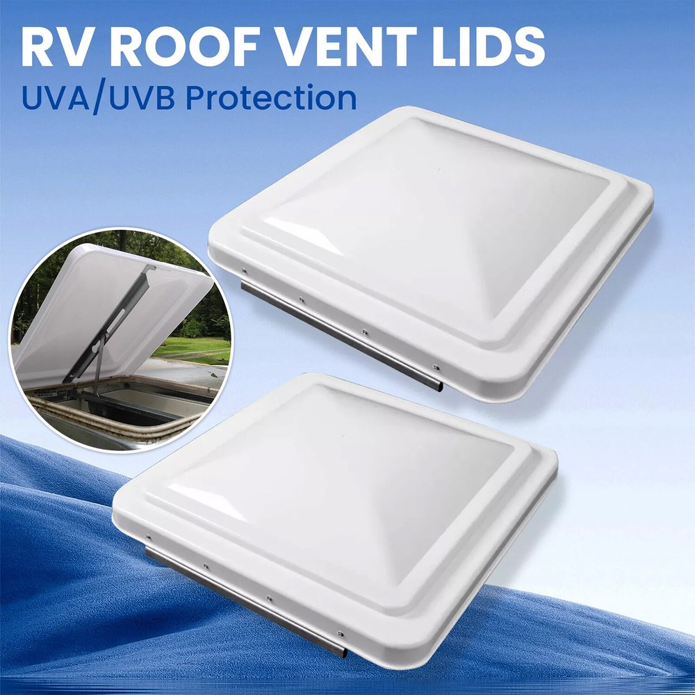 2Pack 14"X14" RV Replacement Roof Vent Cover White Camper (Trailer) Vent Cover