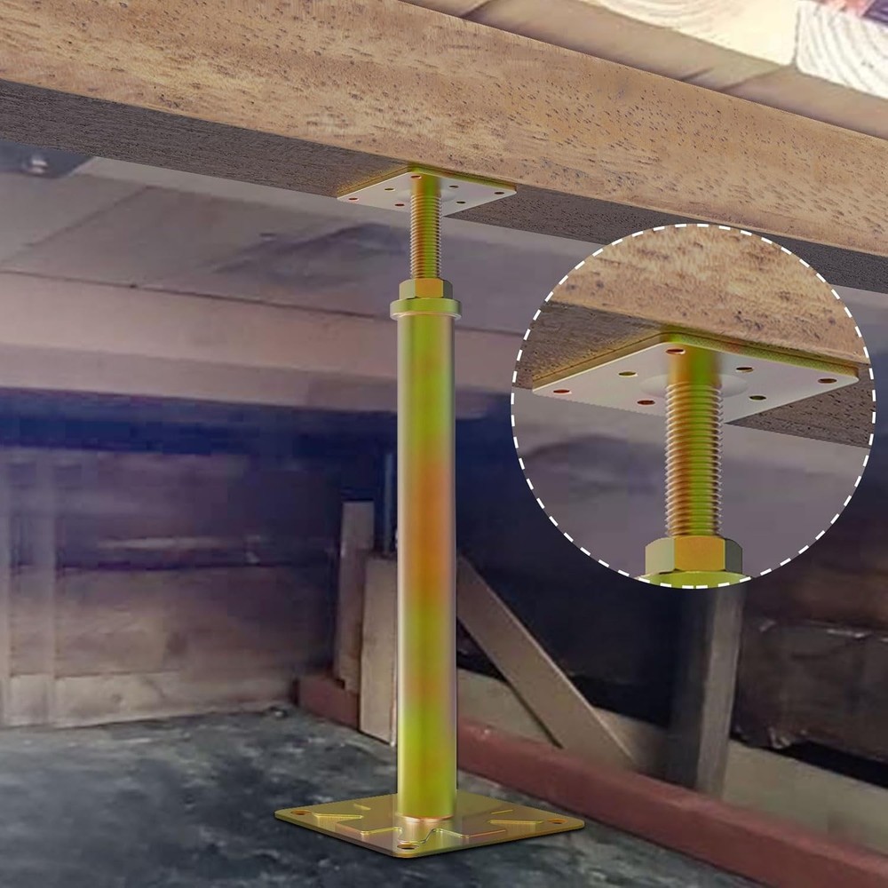 4 Pack Adjustable Floor Jack Posts for House Leveling, Telescoping Support Jacks
