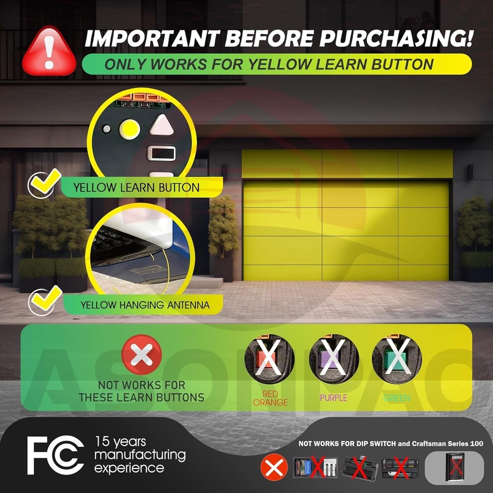 LiftMaster 893LM Remote Control - Pack of 3