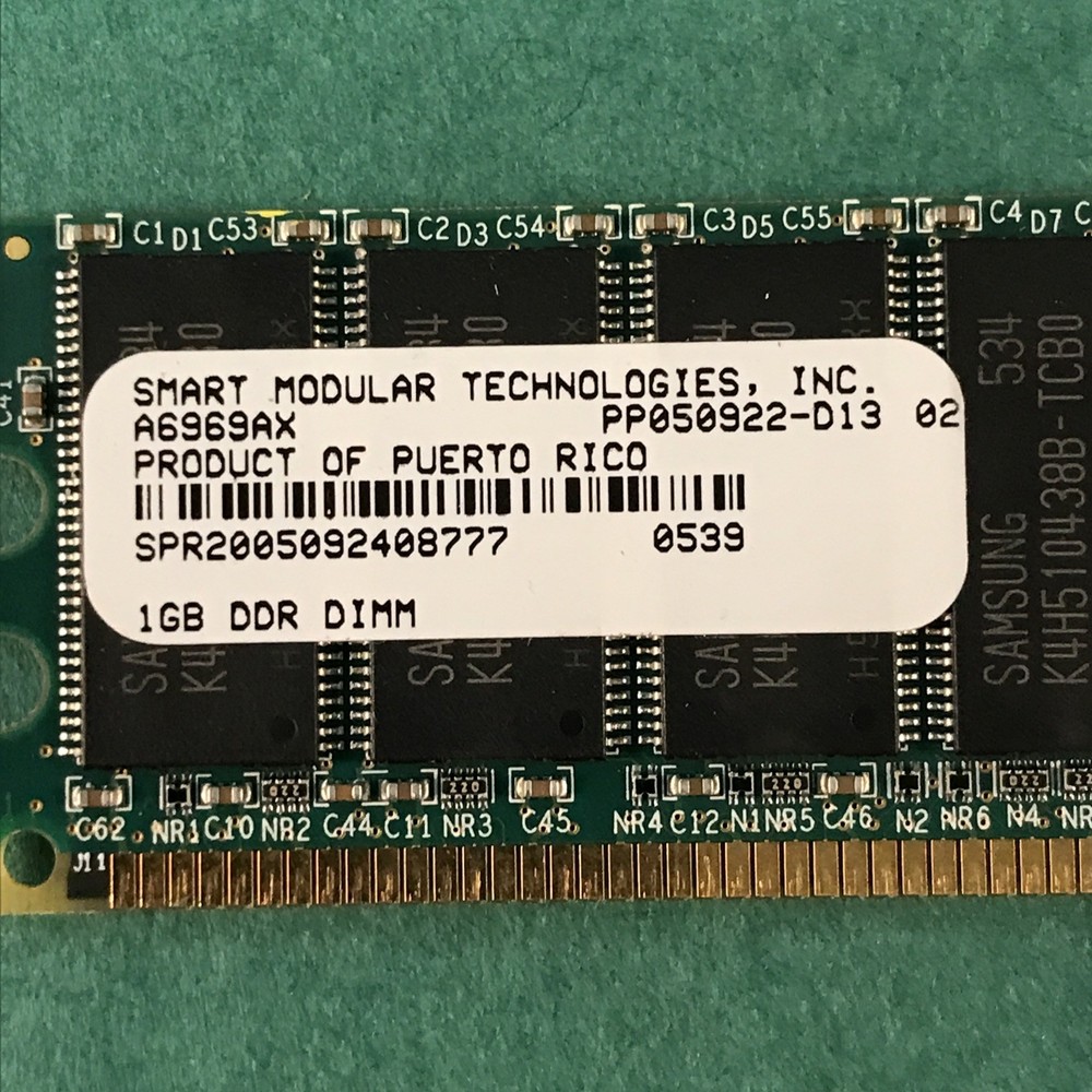 2 - HP A6969AX SMART MODULAR PC2100 DDR-266MHz ECC REG Memory Module INTEGRITY