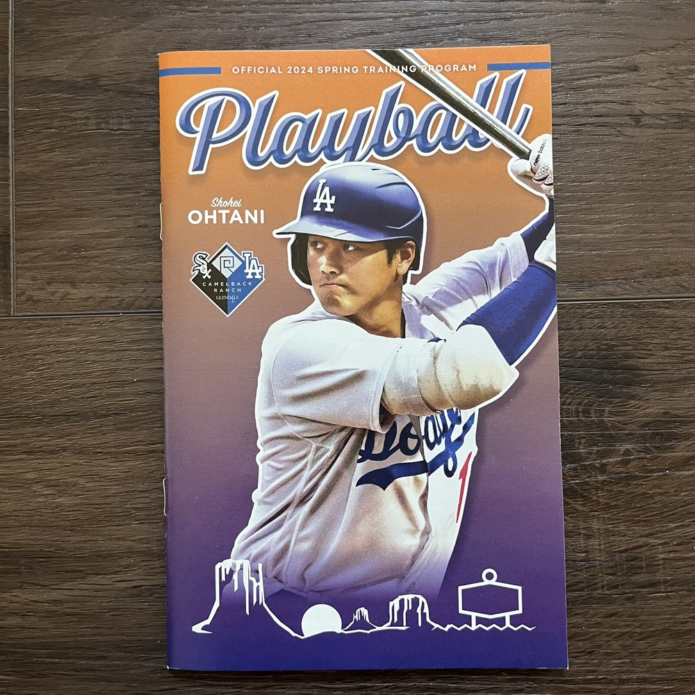 Shohei Ohtani LA Dodgers Playball Official 2024 Spring Training Program 大谷翔平 NEW