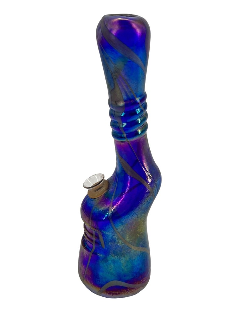 WATERPIPE BONG Blue glass Hookah Purple