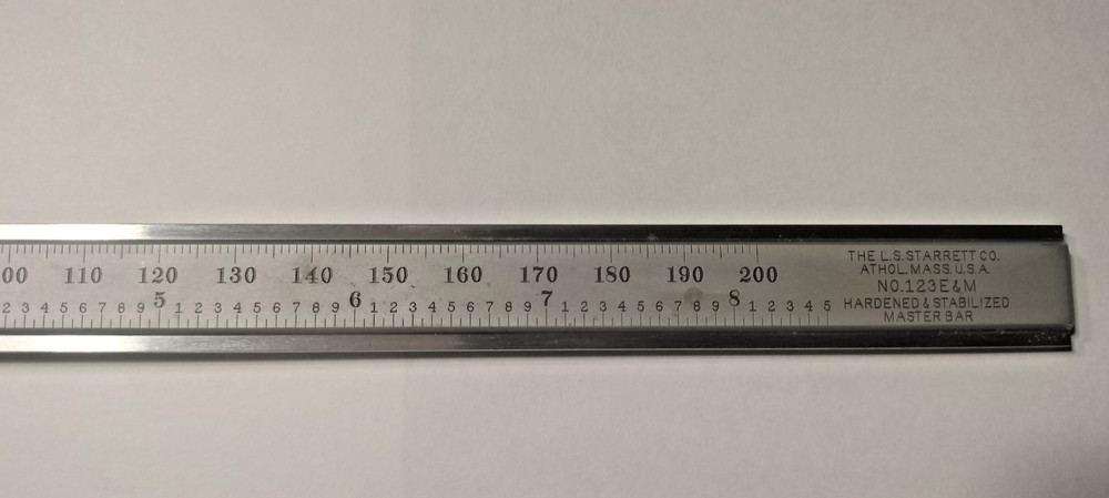 1 - Starrett #123 E & M 200mm/8" Master Vernier Caliper
