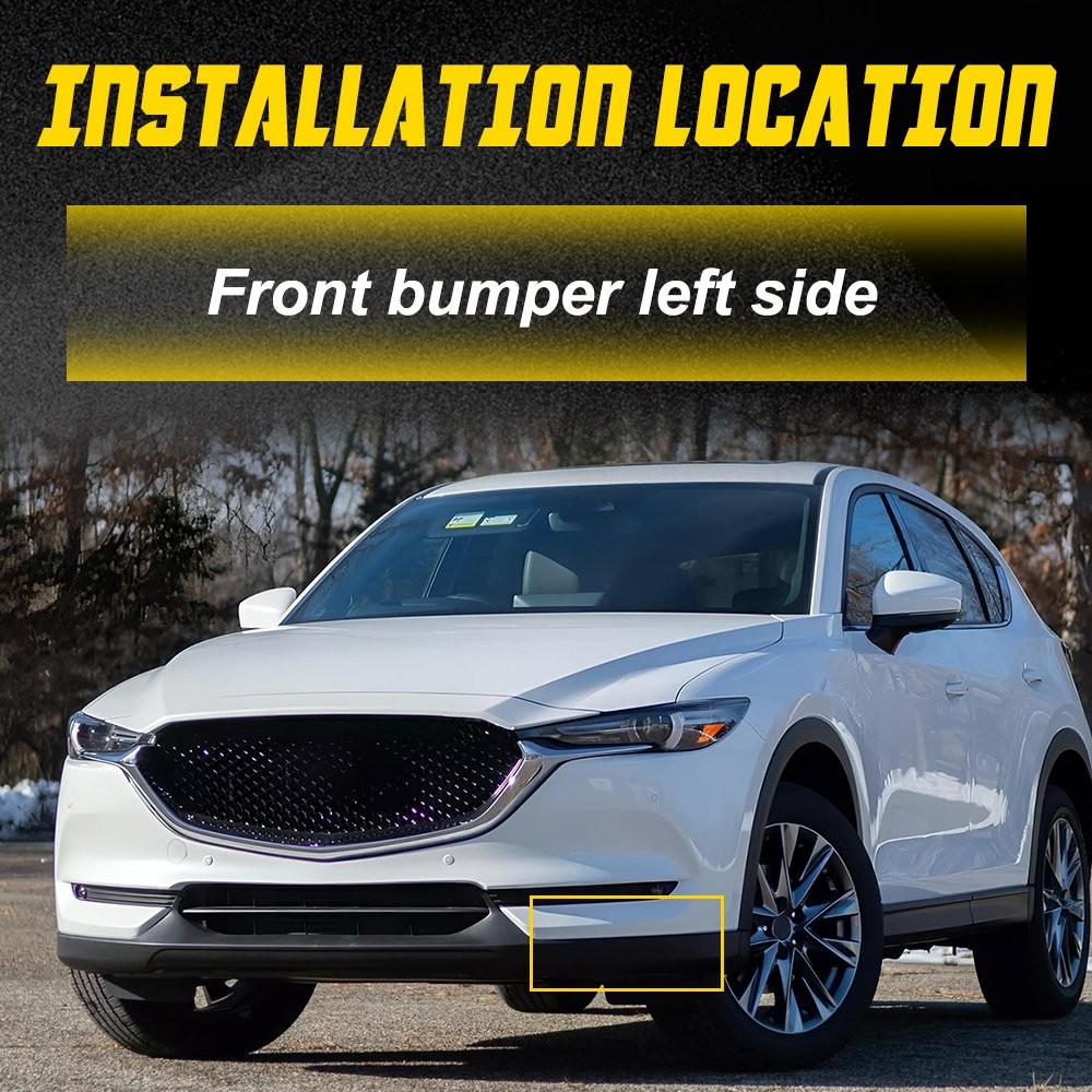 Front Bumper Brackets Plastic Black Left Side for 2017-21 Mazda CX-5 KB8A-50163B