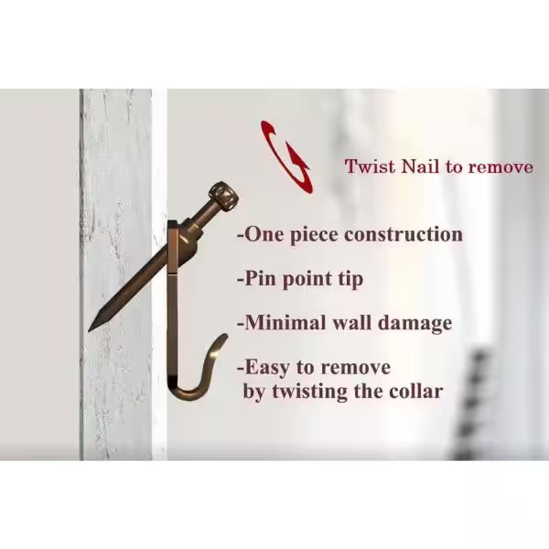 4-Piece 20 Lbs. Gallery Picture Hooks (2-Pack)