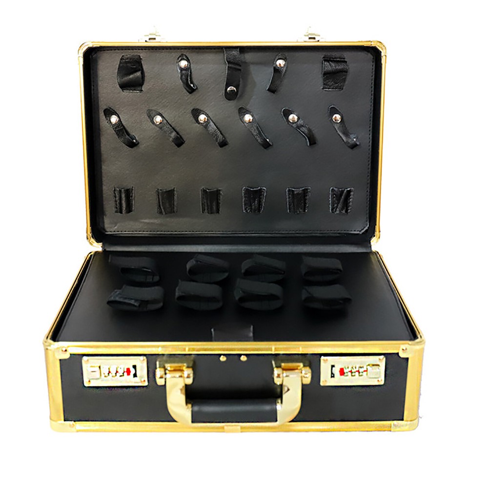 Barber Suitcase Carrying Case Storage Box Clippers Trimmers W/ Password Lock US